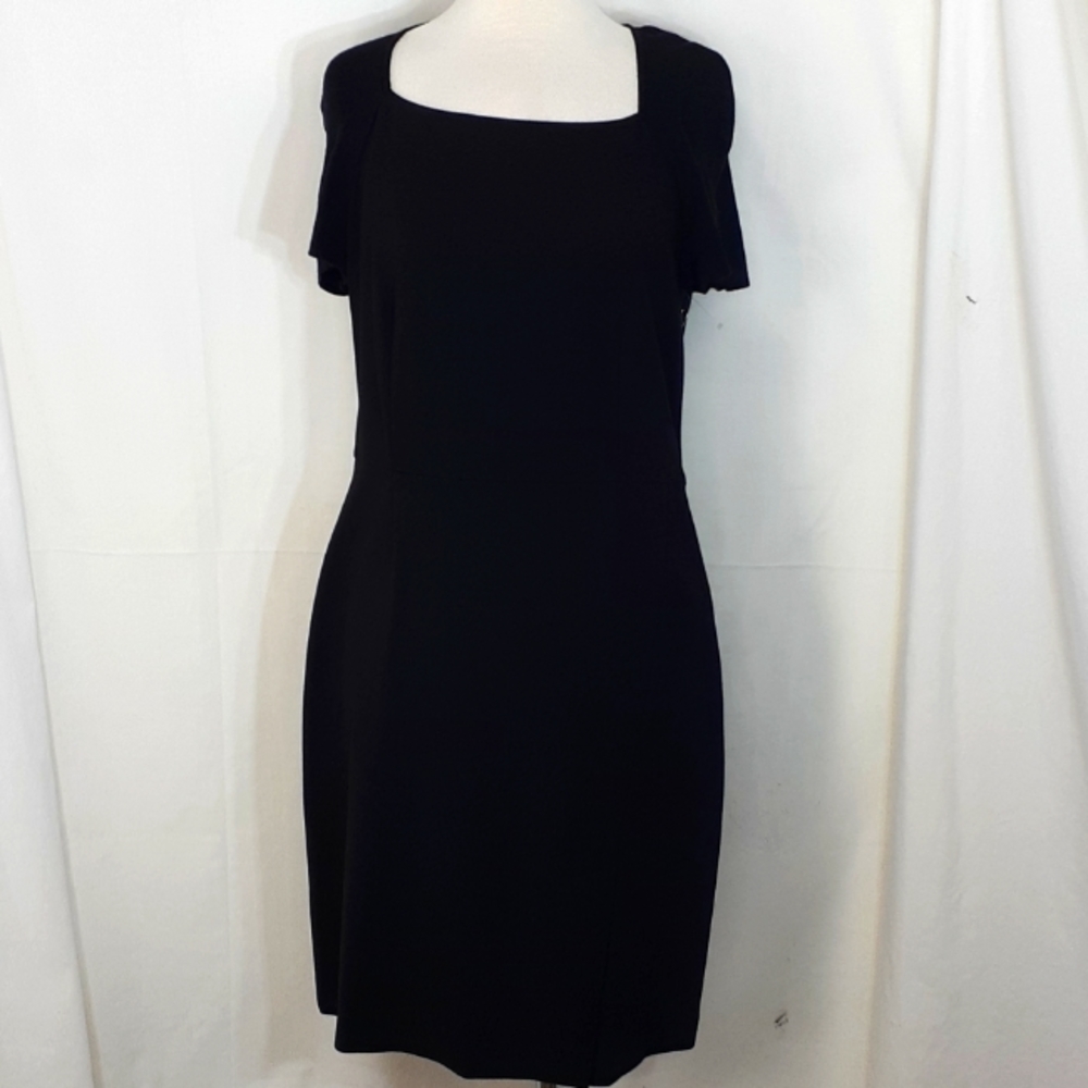 Magashoni black Square neckline dress size 12 new with tags
